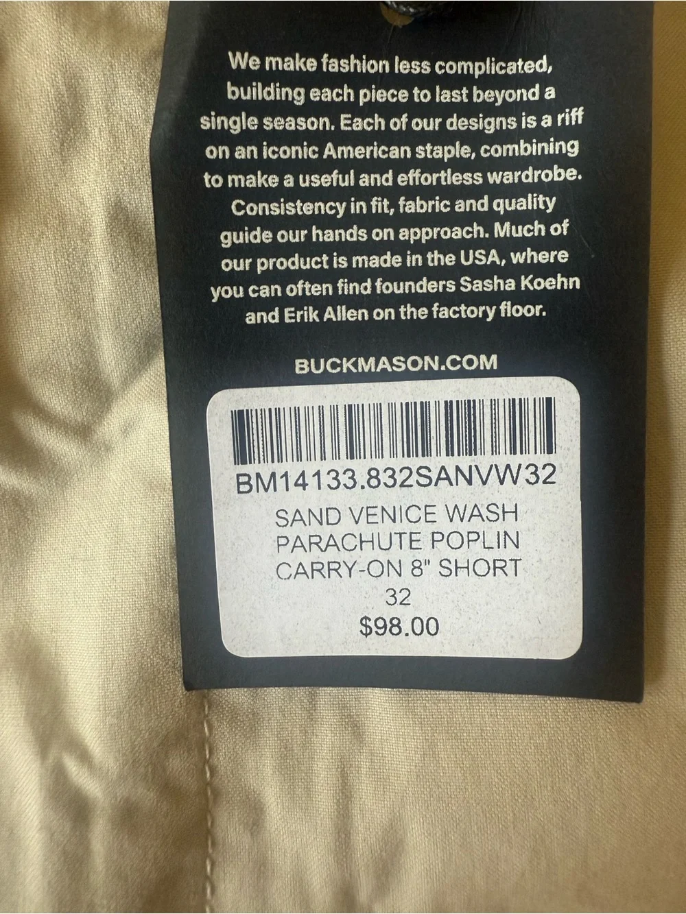 Buck Mason Men’s Shorts